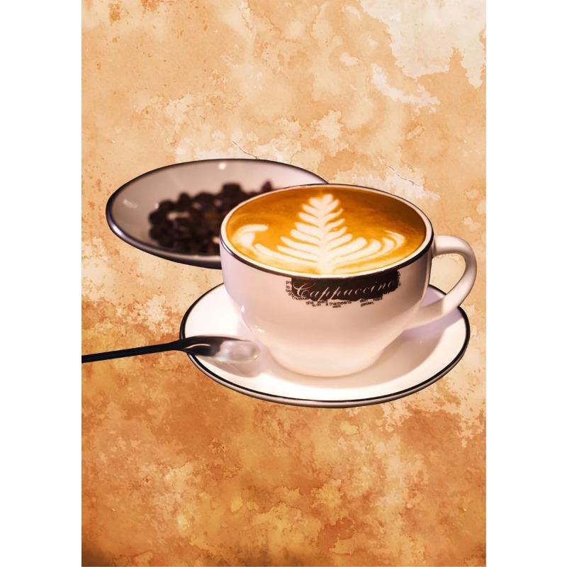 Vintage Coffee Time Coffee Bean with Biscuit Minimalist Art Poster Canvas Painting Wall Prints Picture for Bar Cafe Home Decor