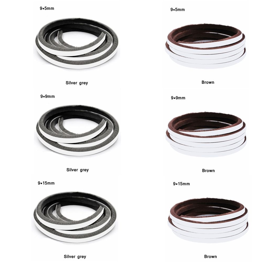 5M Home Tape Brush Gadgets Pile Weatherstrip Sealing Strip Door and Window Seal Self Adhesive