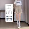 2025 Petite Plus Size Summer Suit: High-Waist A-Line Midi Skirt & Wide-Leg Five-Point Pants