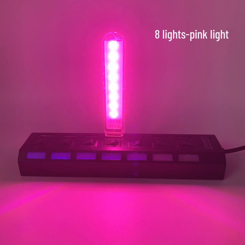 High-Brightness Touch USB LED Light with Power Bank and U Disk, 8 LED Beads Night Light Gift