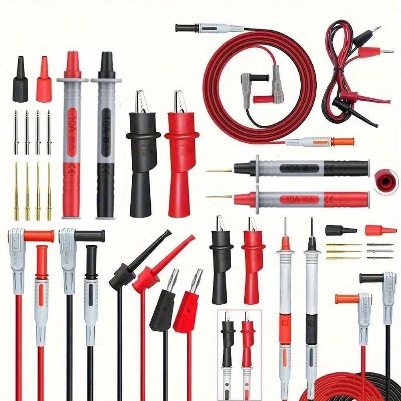 18pcs P1308B Test Lead Kit - 4MM Banana Plug to Test Hook Cables with Alligator Clips for Multimeter Probes (Test Wires)