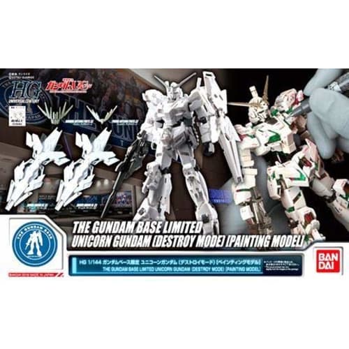 

HG 1/144 Gundam Base Exclusive Unicorn Gundam (Destroy Mode) Painting Model Mobile Suit Gundam UC (Unicorn)
