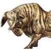 Brass Finnish Bull Resin Statue for Home Decor (Pack of 1, Golden and Black)