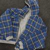 Autumn Jacket Fashion Hooded Zipper Plaid Front and Back Can Wear Hoodie Sweater Men