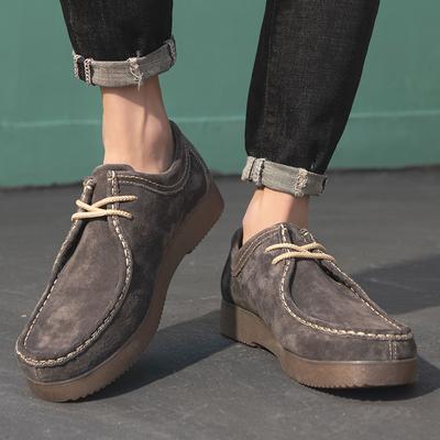 Klasyczne buty sportowe do pracy na świeżym powietrzu, ręcznie robione, sznurowane, antypoślizgowe i odporne na zużycie, buty casualowe, wysokiej jakości zamszowe buty typu Oxford