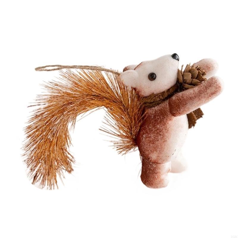 Handcrafted Squirrel Holiday Hanging decors Party Hanging Decoration For Christmas Tree Mantels Shelf Seasonal Display