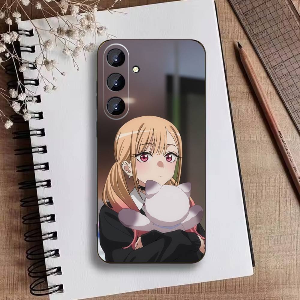 

D-Darling Marin Kitagawa Colorful Silver Phone Case For Samsung Galaxy A73,21,22,32,71,53,52,51,80,5G Soft Black Cover Samsung a40