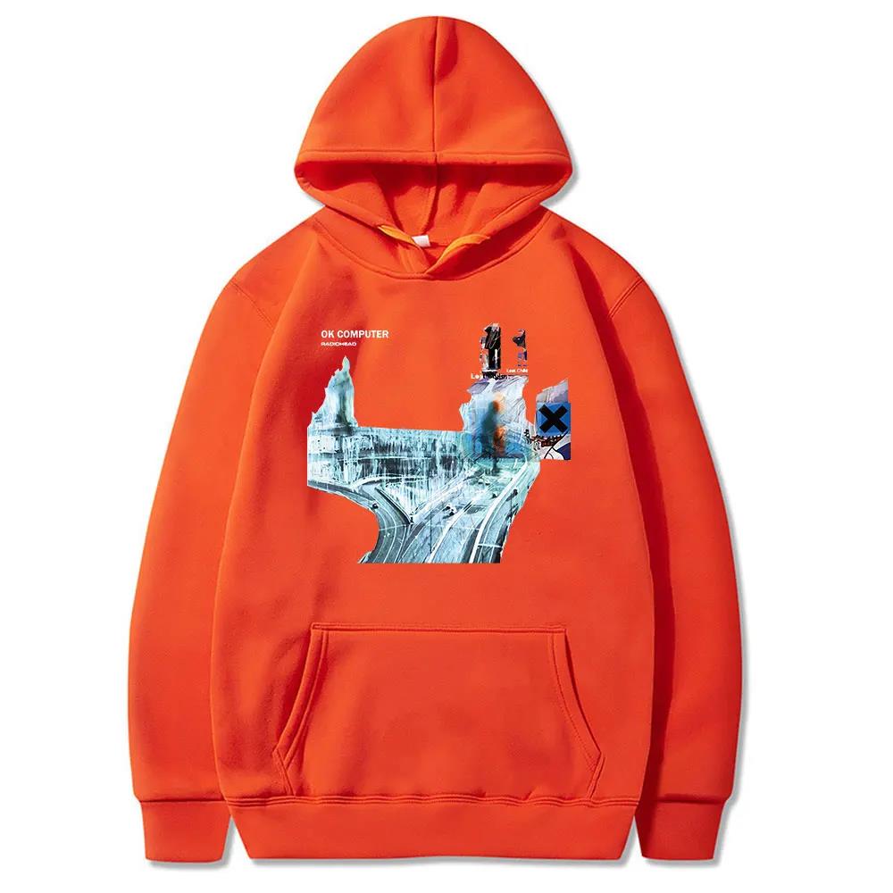 New Radiohead Ok Computer Cd Lp Vinyl Poster In Rainbows Thom Yorke Fashion New Style Popular Classic Hoodies Couple Streetwear