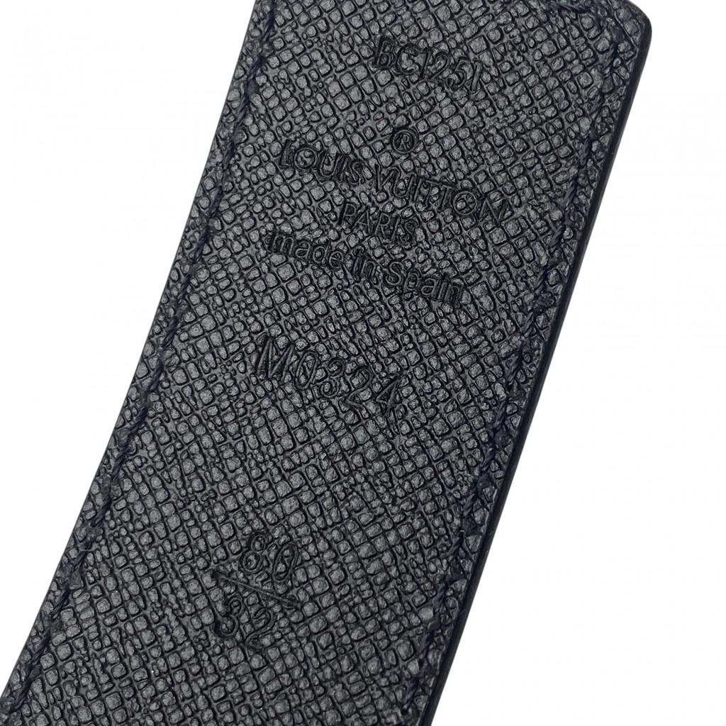 Gebrauchter LOUIS VUITTON Gürtel schwarzes Leder Herren