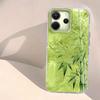 Phone Case For Iphone 17 Air 16 16e 17e 15plus 14 13 12 11 Pro Max Green Bamboo Pattern Anti-drop Back Cover Hard Durable Shell