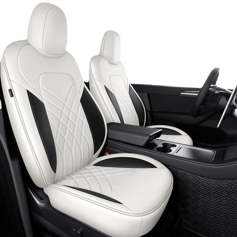 Universal Leather Seat Cushion for Tesla Model Y - All-Season, 5-Seater Fit