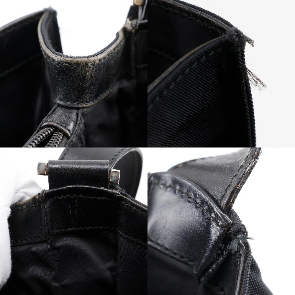 Gucci Shoulder Bag Black Nylon Canvas Unisex Used