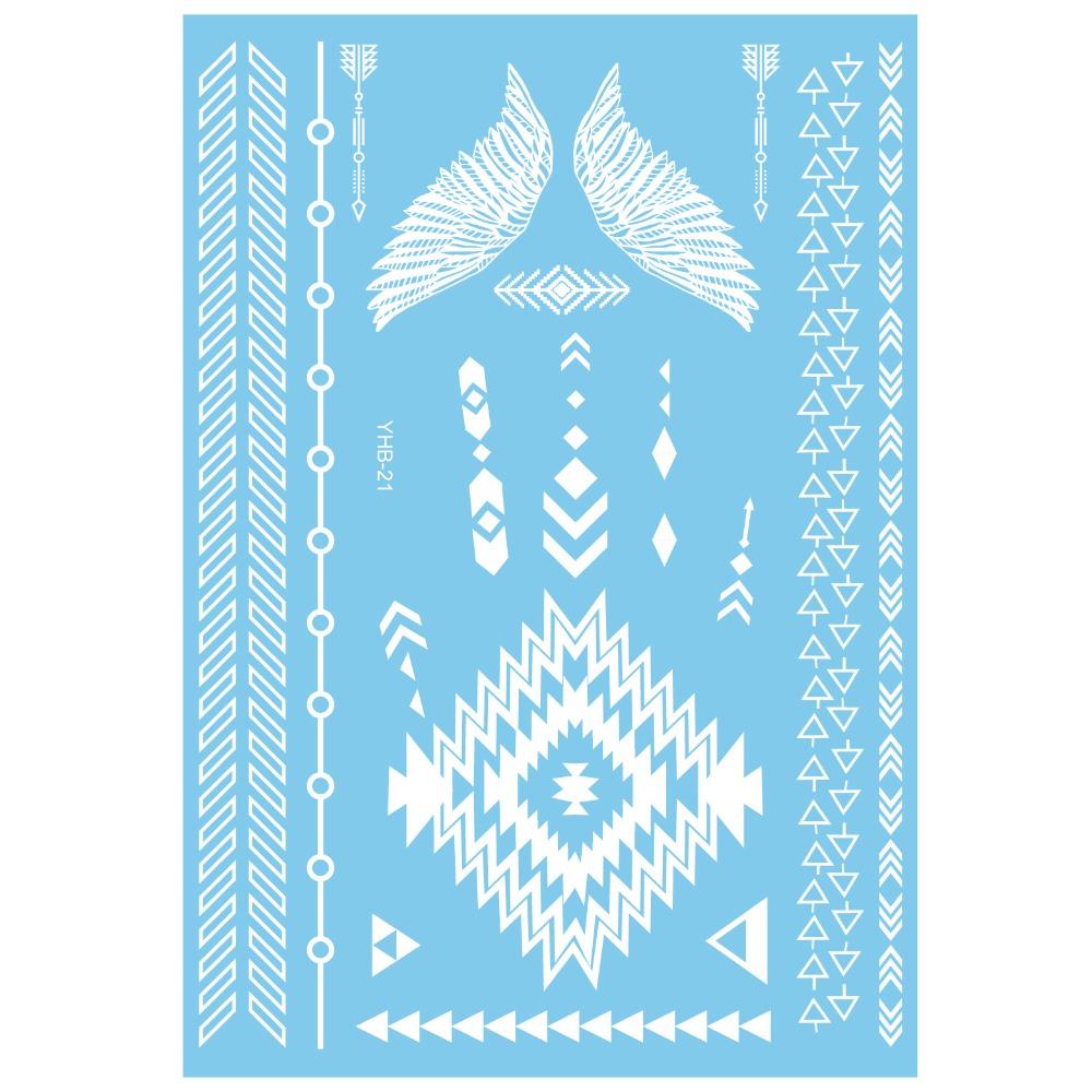 Lace Flower White Tattoo Stickers Long-lasting Butterfly Tattoo Stickers Women Men