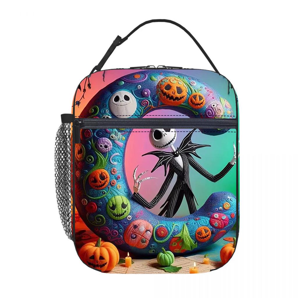 Christmas Horror Night Oxford Cloth Children's Lunch Bag Boy Girl Alphabet Cartoon Portable Insulation Handbag