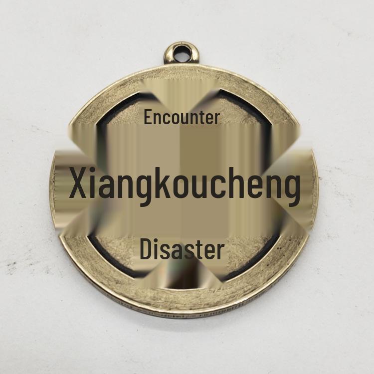 Handmade Pure Brass Lucky Gambling Pendant - French Retro Style