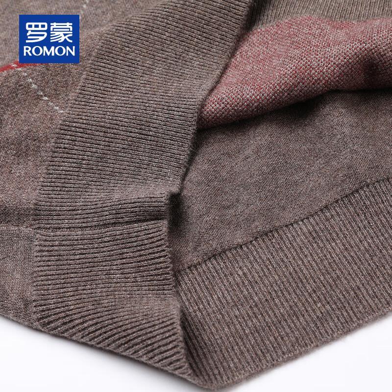 ROMON Men's V-Neck Pure Wool Sweater Vest