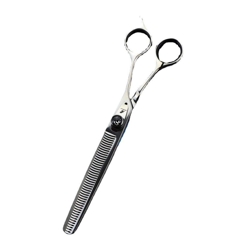 7-inch PB-02 Gem Pet Grooming Fine-toothed Curved Pet Scissors