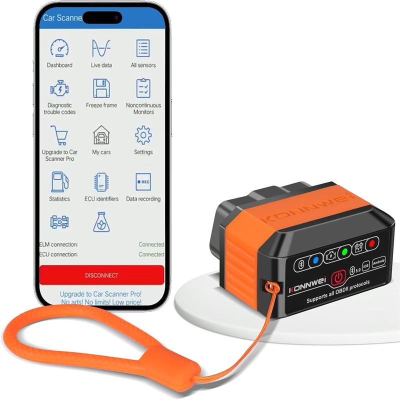 Kw905 Elm327 V1.5 Obd2 Scanners Bluetooth 5.0 For Android/Ios Elm 327 Obd 2 Car Diagnostic Tool Code Reader