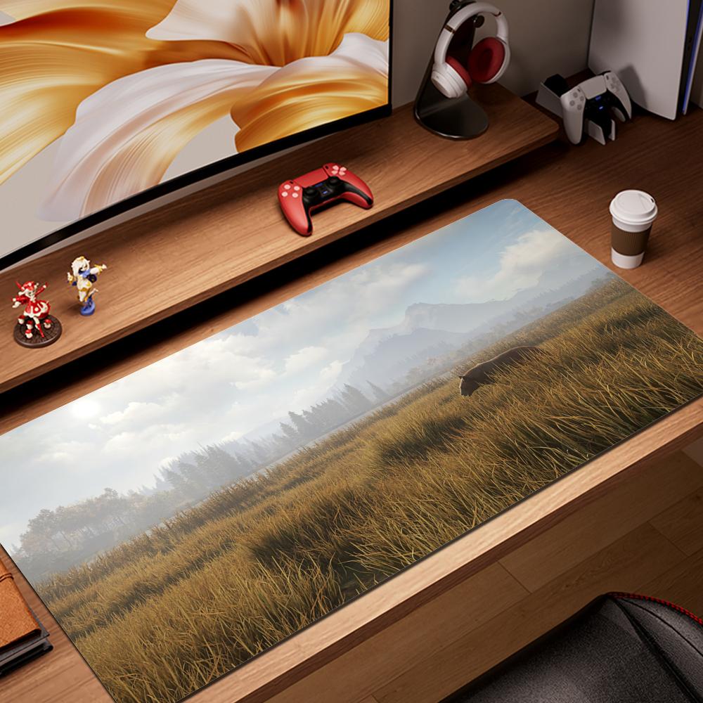 Mouse Pad Non-Slip Rubber Edge Locking Mousepads Game Play Mats Action Game The Hunter Call of the Wild for Notebook PC Computer