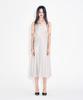 WARDOG Bias-Cut Acetate Drift Slit Dress Ivory