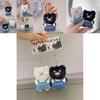 Plush Angry Cat Keychain With Denim Overalls For Anime Collectors And Gift Givers