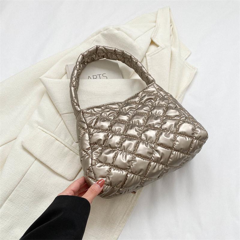 

Fashionable Simple Casual Tote Bag Retro Style For 2024 Spring Shoulder Bag золотий