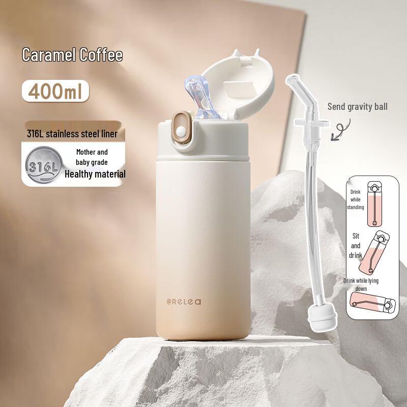 RELEA 316 Stainless Steel Insulated Straw Water Bottle