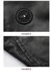 Men's Winter PU Leather Motorcycle Jacket with Lambswool Lining - Korean Style, Windproof, Thickened