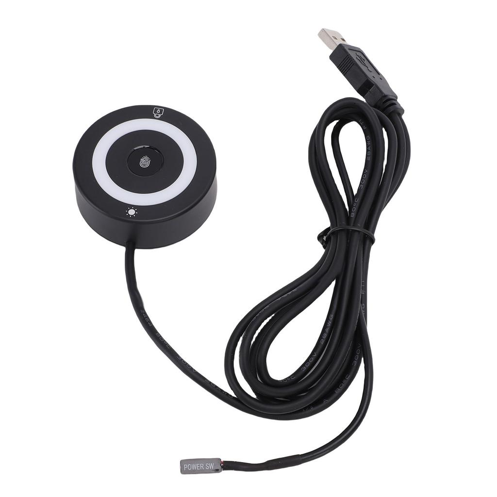 Tragbarer USB-Fingerabdruckleser Unterstützung für   10 11 360-Grad  Berührung Schnelle Erkennung Biometrischer Fingerabdruckscanner mit RGB-Licht