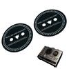 2 PCS Spacer Reel Adjusting Disc Silicone 0.9MM Gasket Spacer Black Trident / NAB Adapter Spacer for Revox Studer Revox/Teac