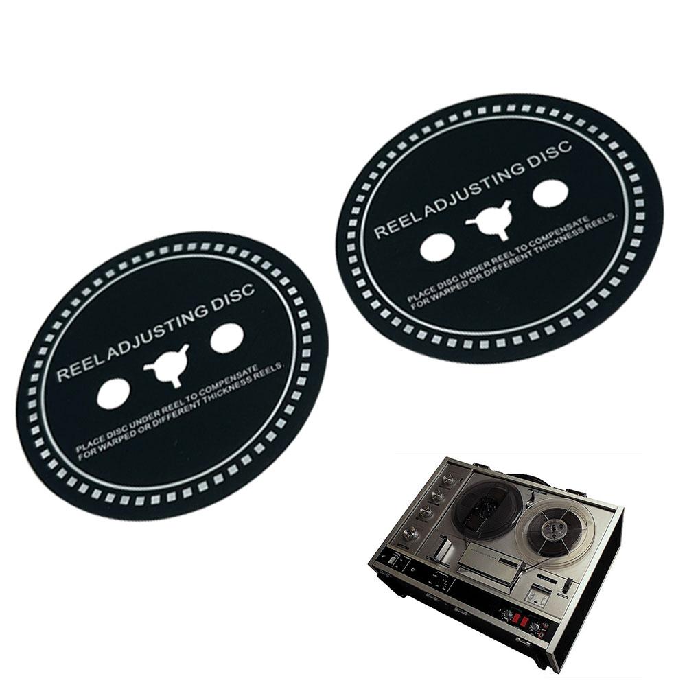 2 PCS Spacer Reel Adjusting Disc Silicone 0.9MM Gasket Spacer Black Trident / NAB Adapter Spacer for Revox Studer Revox/Teac