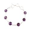 Natural Amethyst Gemstone 925 Sterling Silver Jewelry Handmade Stylish Bracelet RB-14-4