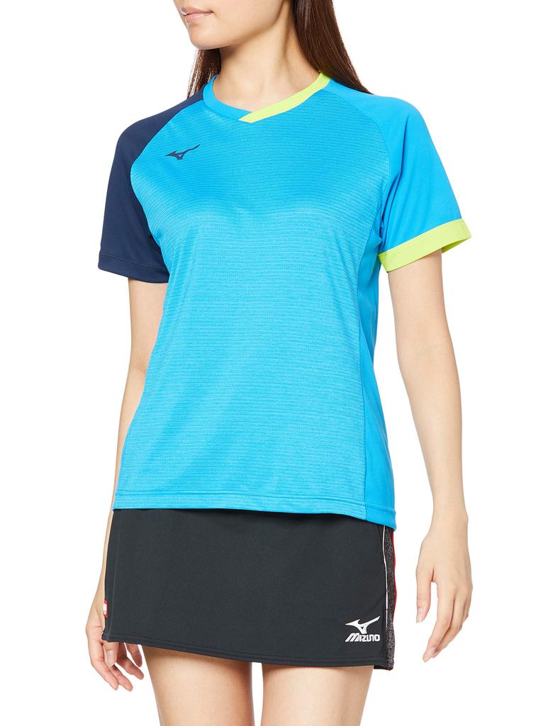 Mizuno Table Tennis Game Short JTTA Diva Japan Size XL to Japanese Size Shirt, Sleeve, Moisture-Wicking, Quick-Drying, Standard, Certified, 82JA0203,