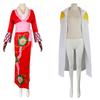 Anime One Piece Kaiserin Hancock Cosplay Kleidung Roter Cheongsam Kimono Element Kostüm