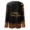 Women's Loose Comfortable Casual Fashion Round Neck New Year Printed Long Sleeve Top