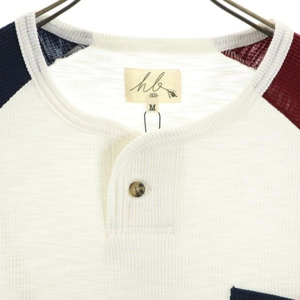 Nagelneues HB 7 Minuten Ärmel Slab Ripple Bicolor 1B Henry T-Shirt M Herren Gebraucht