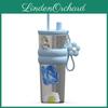 Isolierte Titan-Wasserflasche im traditionellen chinesischen Stil mit Strohhalm, tragbar für Reisen und als Geschenk