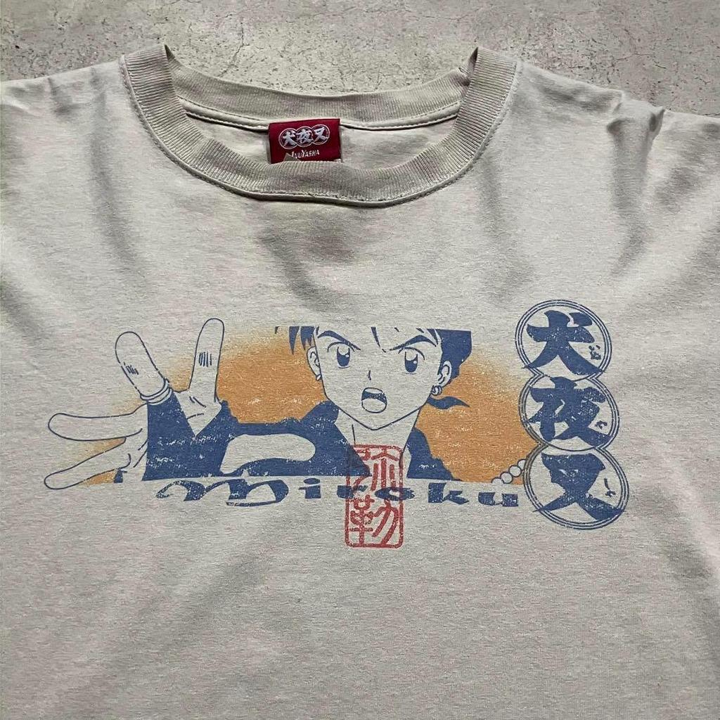 [USED] 00s INUYASHA Inuyasha Miroku Anime Manga Long-sleeved T-shirt