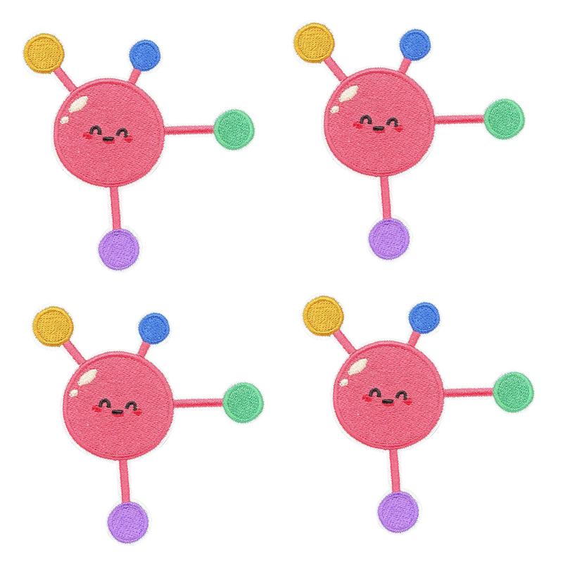 10pcs /Lots Laboratory Embroidered Patches Diy Cute Cartoon Patch Hats Bags Jackets Sew Embroidery Applique Clothing Decoration 