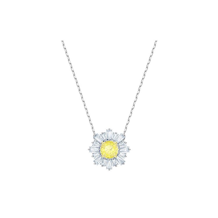 Swarovski Idyllia Sunshine Sonnenblumengelb Rhodinierte Halskette Damen Halskette 5459588