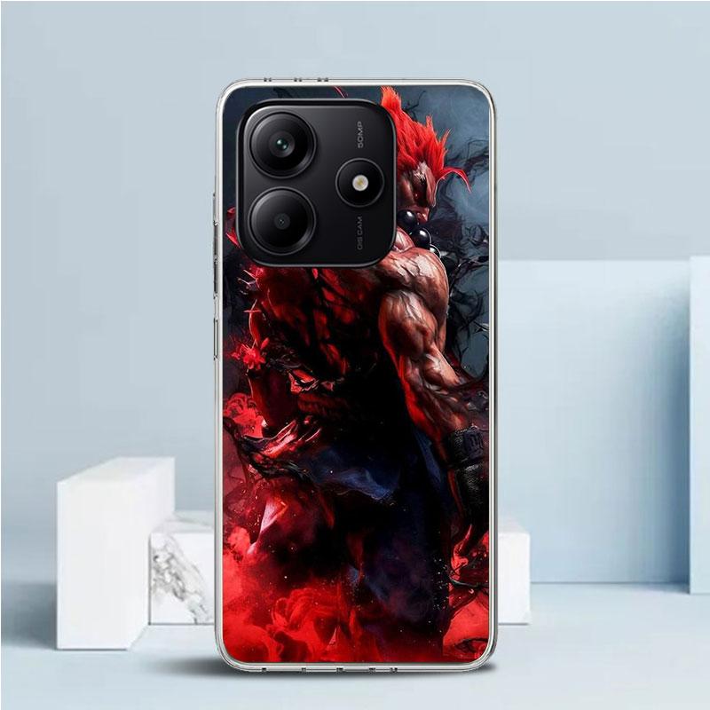 Game S-Street F-FighterS Soft Cover for Xiaomi Redmi Note 15 14 13 12 Pro Plus Phone Case 14S 11S 11T 11E 10S 10 4G Pattern Shel