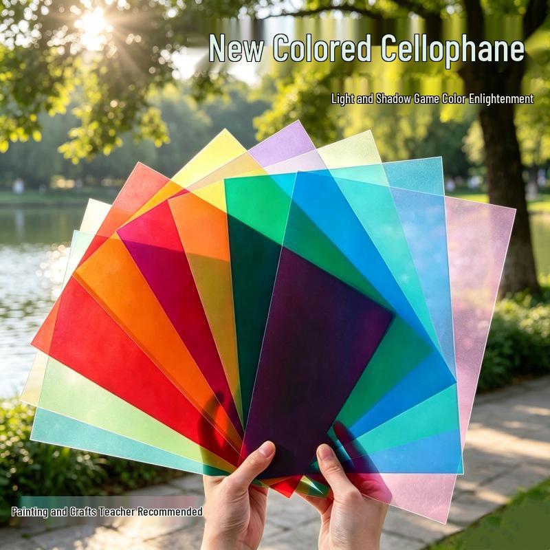 A4 Transparent Color Film for Kindergartens: Teaching Aid for Color Recognition, Painting, Light & Shadow Crafts.