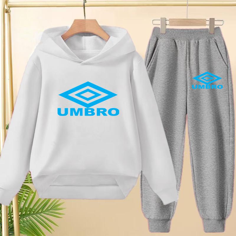 Kinderkleidung Buchstabe Marke Aufdruck Hoodie Pullover 3-12 Jahre Jacke Sweatshirt+Hose 2-teiliges Set Jungen Mädchen Freizeit Sport Jogginganzug