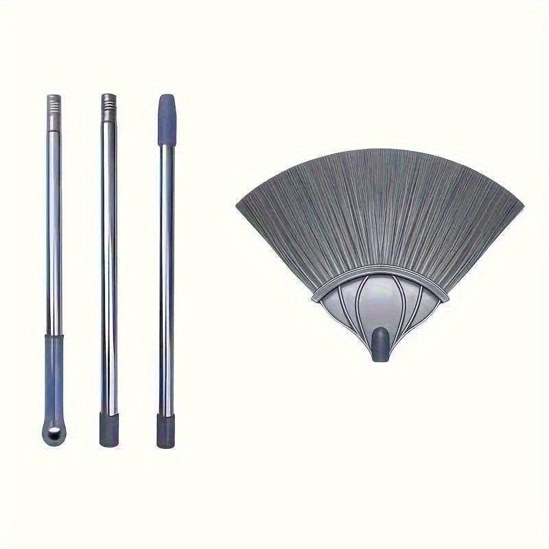 Long Handle Ceiling Duster Broom Roof Wall Cobweb Dust Removal Tool Home Cleaning Brush 1 broom+3 poles серый