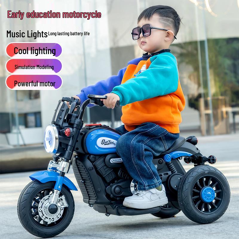 Kids' Electric Tricycle: Remote Control Ride-On Motorcycle