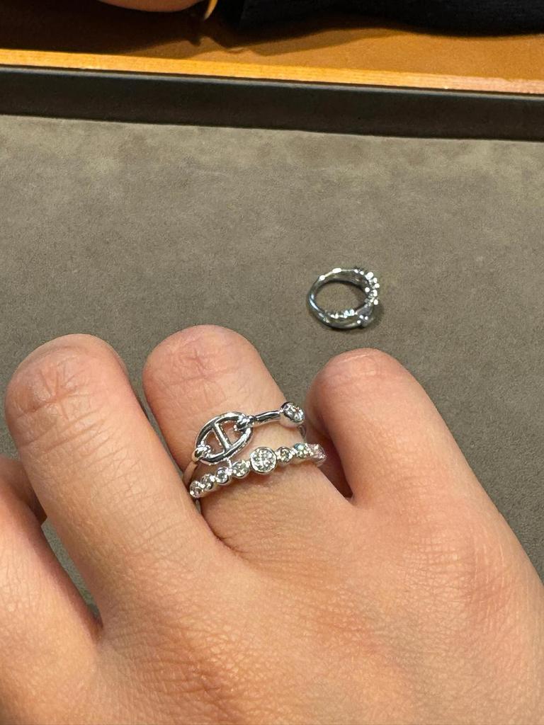 Hochwertiger, vergoldeter Diamant-Pagodenring im H-Stil – Vielseitiges Modeaccessoire im europäischen und amerikanischen Stil