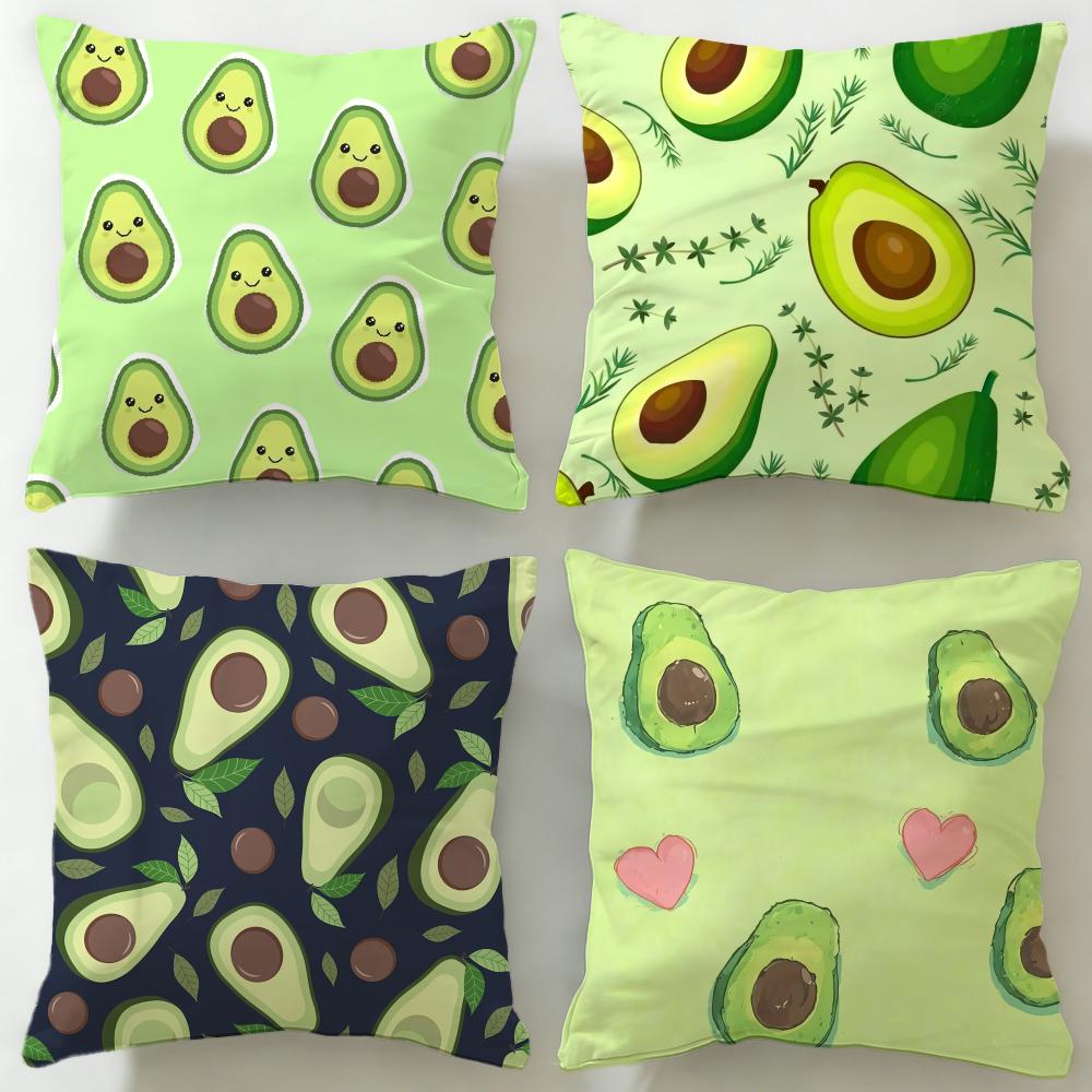 classic food Avocado Cushion Cover Soft EasyWash Pillow Case Versatile for Couch Bed Travel and Office