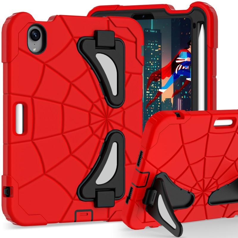 Spider-Man Themed Silicone Case With Kickstand IPad Mini 7 6 Kids Shockproof Full Cover Protective Shell