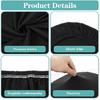 2Pcs Black Dustproof Bar Stool Seat Covers, Stretch Round Bar Cushion Washable Crease-Resistant Slipcovers Fit for Dia 11-17in Chair for Home Bar