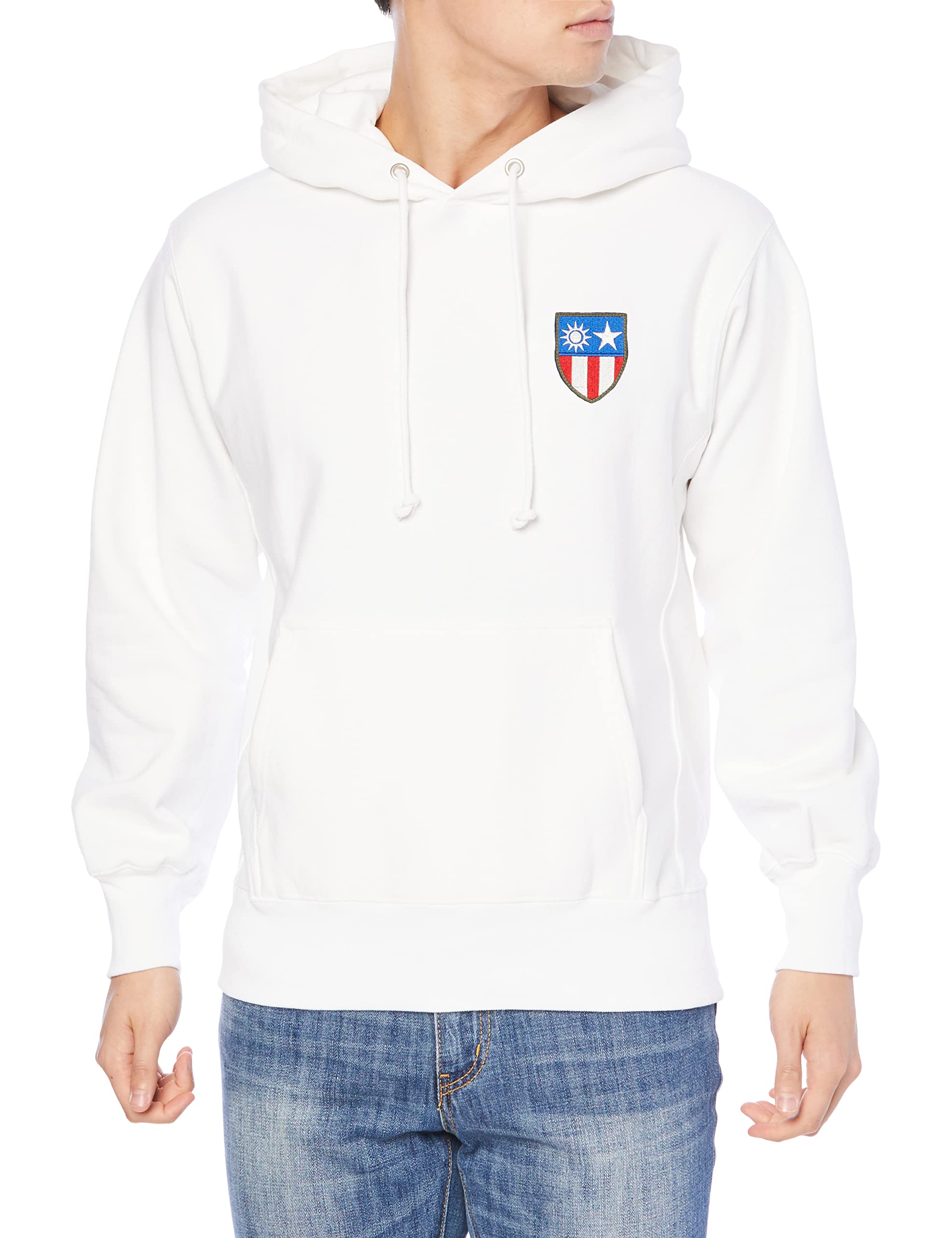 

[F-Style] Hooded Sweatshirt with CBI War Zone Emblem 12.1 Side Rib Pullover Hoodie White M